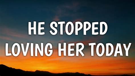 He Stopped Loving Her Today - melancholic ballad about enduring love and heartbreaking loss